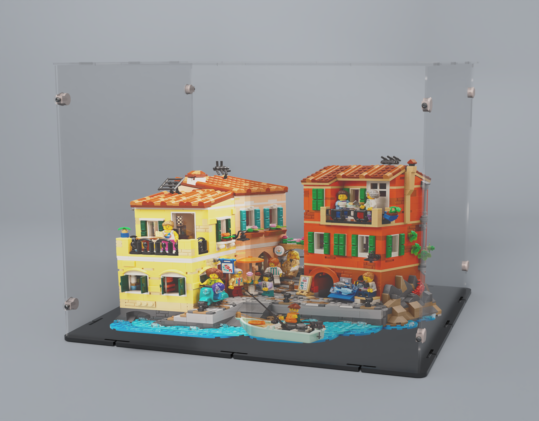 Acrylglas Vitrine für Ihr LEGO® Modell Die Italienische Riviera 21359