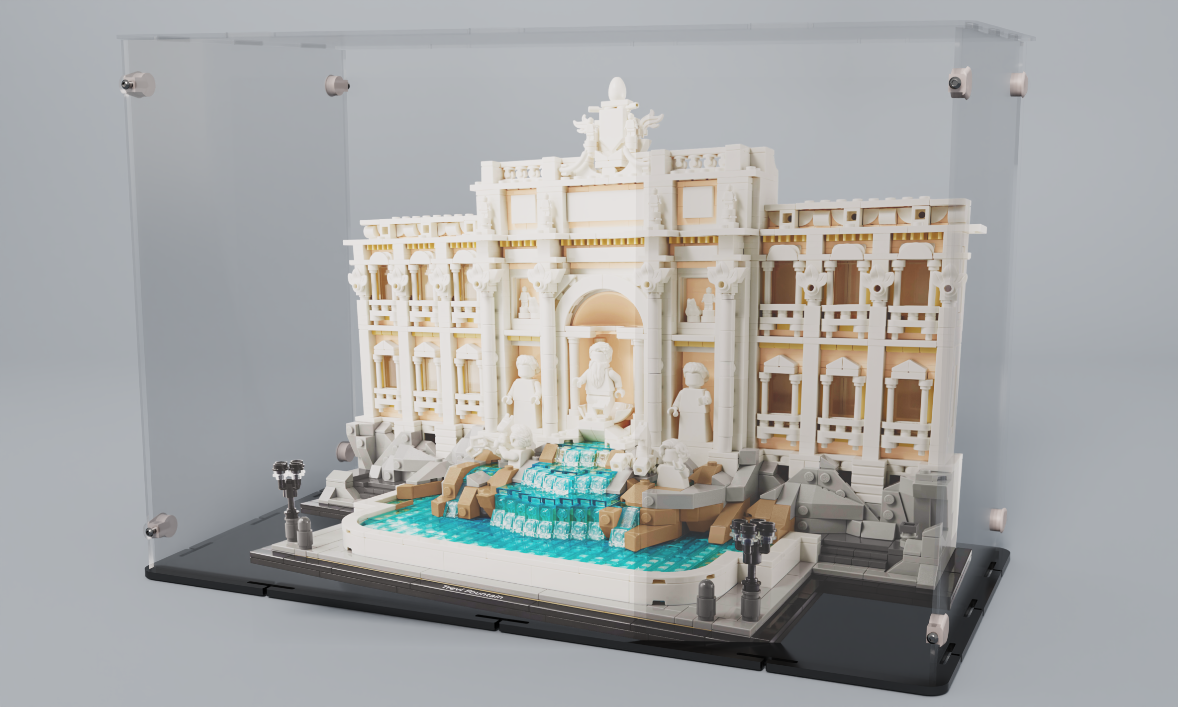 Acrylglas Vitrine für Ihr LEGO® Modell Trevi Brunnen 21062