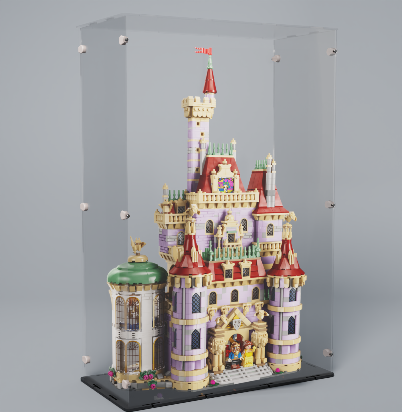 Acrylglas Vitrine für Ihr LEGO® Modell Das Schloss aus" Die Schöne und das Biest"43263