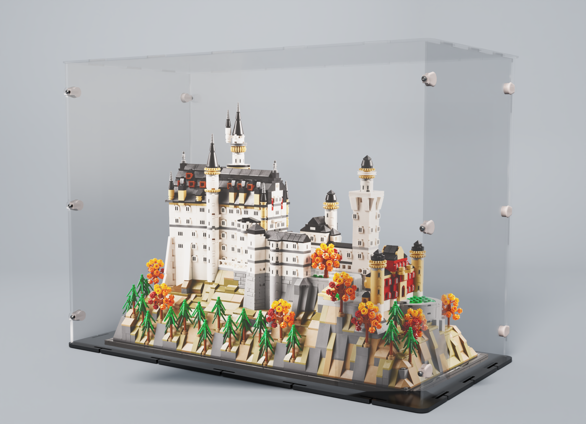 Acrylglas Vitrine für Ihr LEGO® Modell Schloss Neuschwanstein 21063