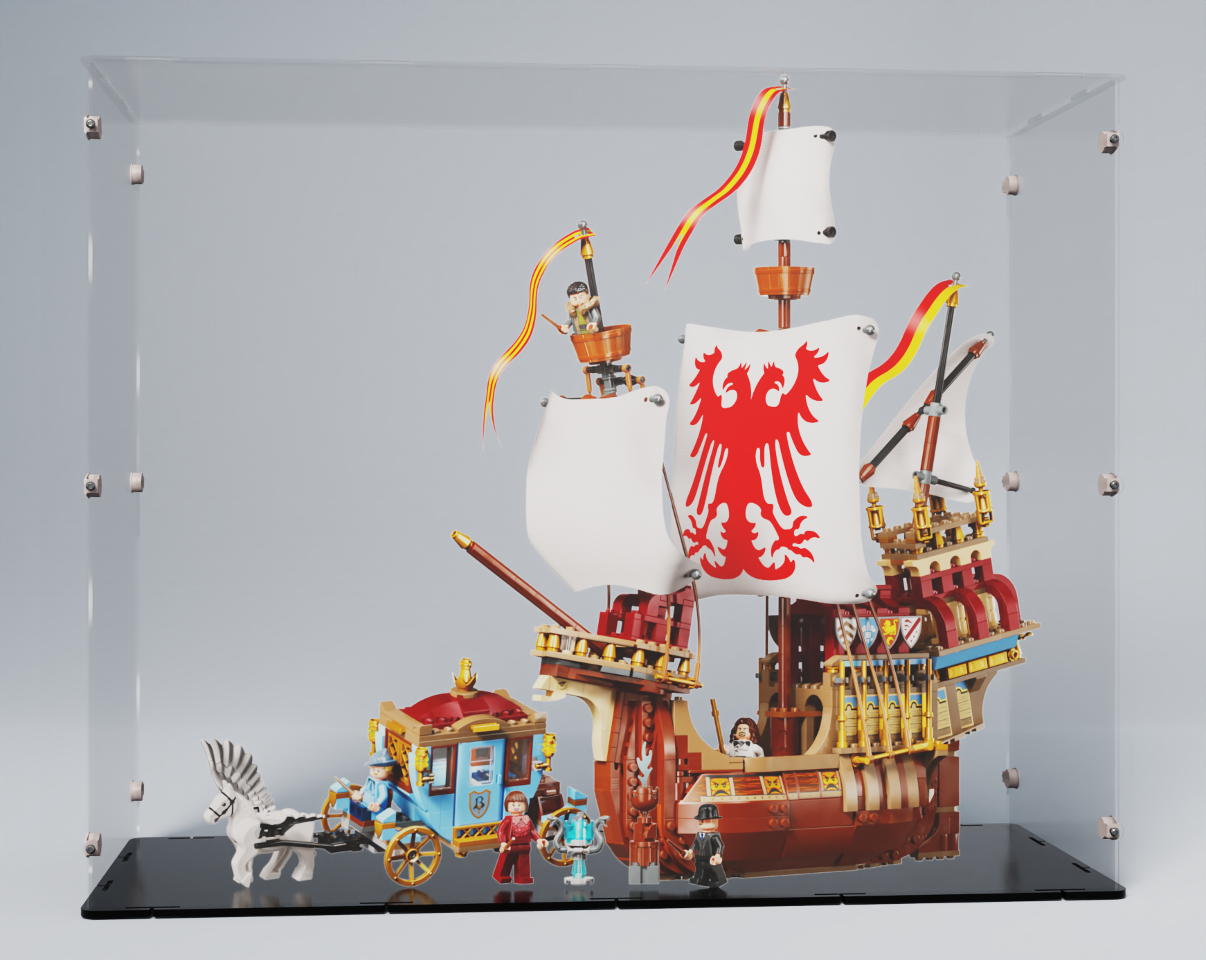 Acrylglas Vitrine Haube für Ihr LEGO® Modell Trimagisches Turnier: Die Ankunft 76440