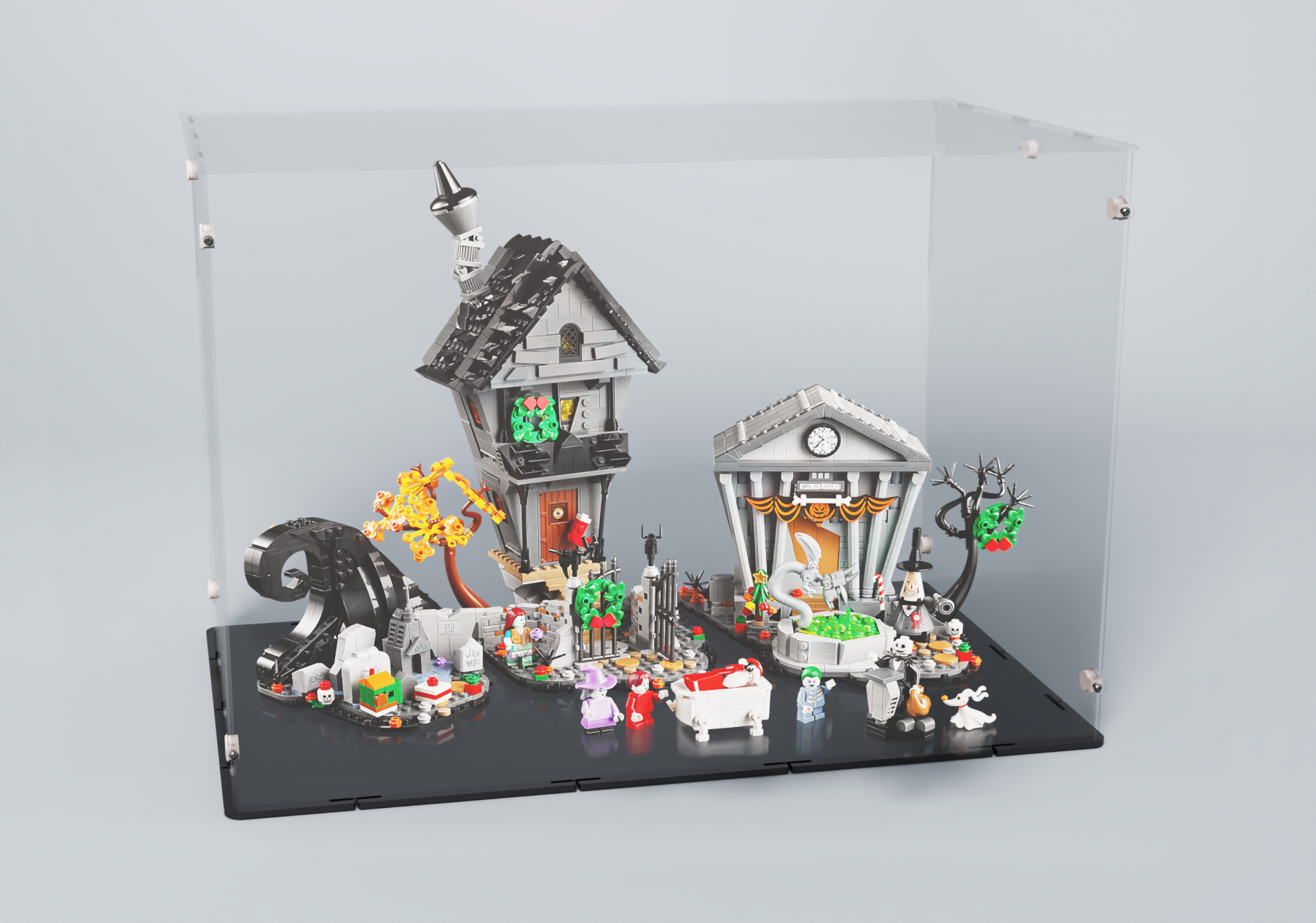 Acrylglas Vitrine Haube für Ihr LEGO® Modell Tim Burtons Nightmare Befor Christmas 21351