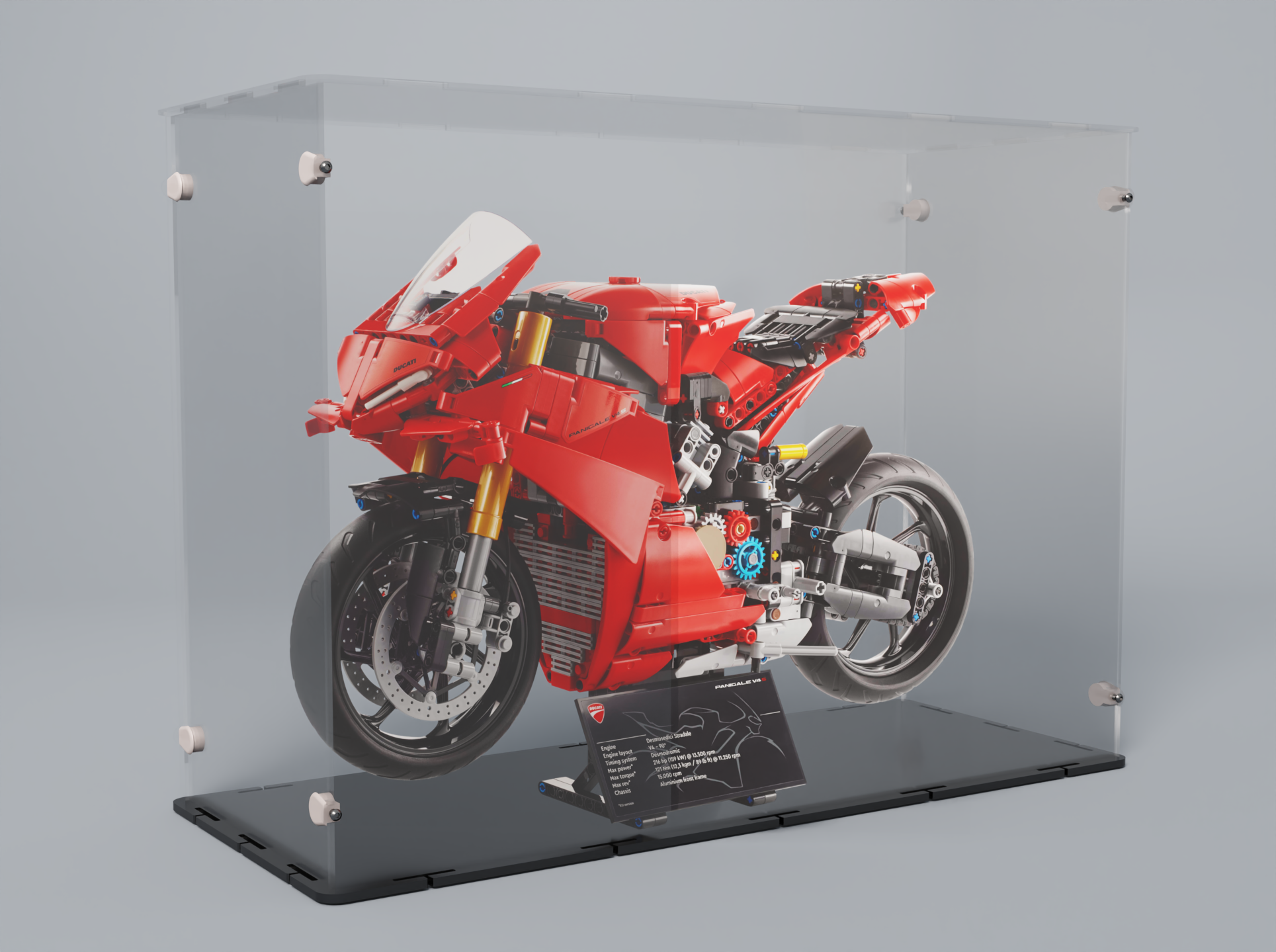 Acrylglas Vitrine Haube für Ihr Lego Modell Ducati Panigale V4S 42202